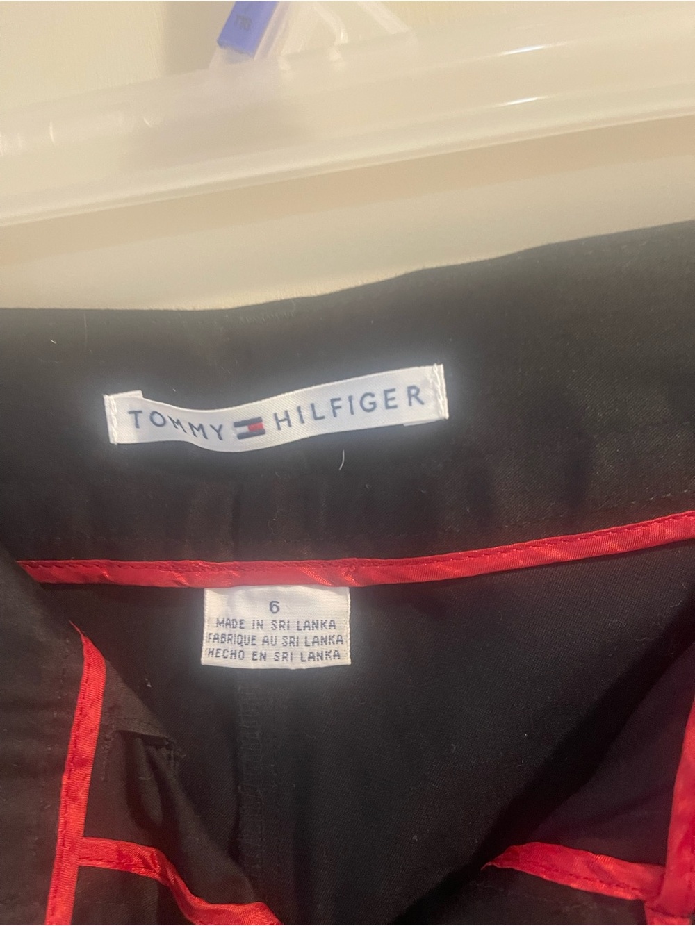 Tommy Hilfiger Black Jacket with Red Trim and Logo